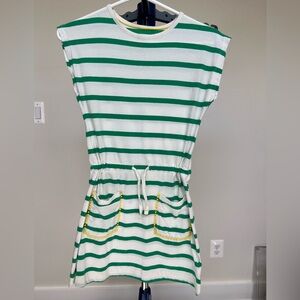 Mini Boden girls summer cotton drawstring mini dress